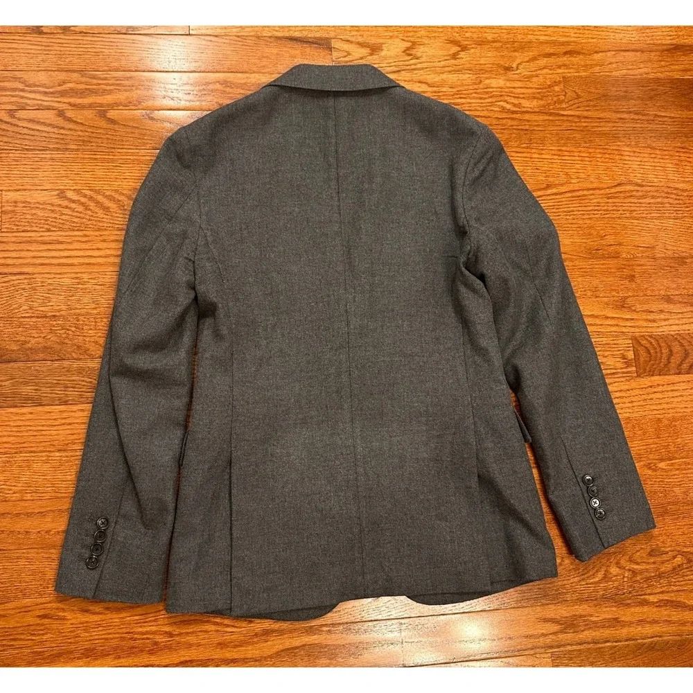 J.Crew Ludlow Blazer Mens 34S Slim‎ Gray Moon Worsted Wool Cotton Unstructured